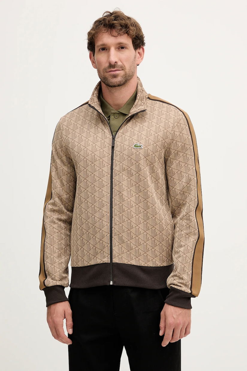 Lacoste bluza culoarea bej, modelator, SH1368