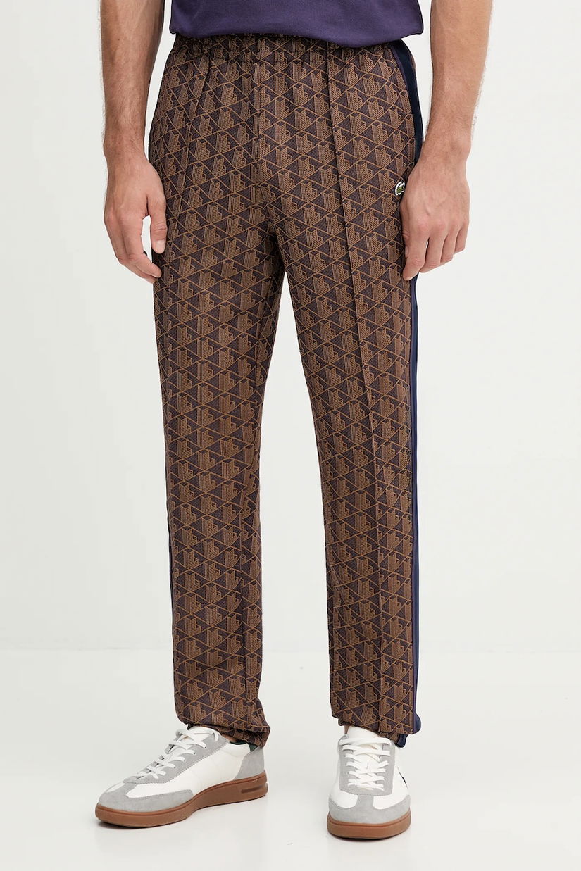 Lacoste pantaloni de trening culoarea negru, modelator