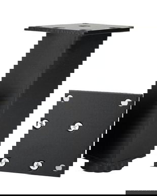 Picior reglabil pentru mobilier, finisaj negru mat, H:100 mm