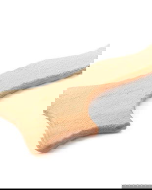 Paleta de Masaj din Lemn Gua Sha Realizata Manual, Natur - Tuuli, 1 buc