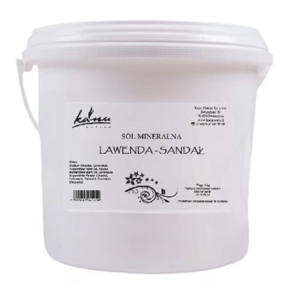 Sare de Baie Minerala cu Lavanda &amp; Lemn Santal - KANU Nature Sol Mineralna Lawenda - Sandal, 6000 g