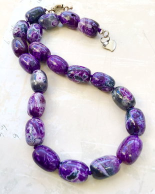 Colier vintage agate mov