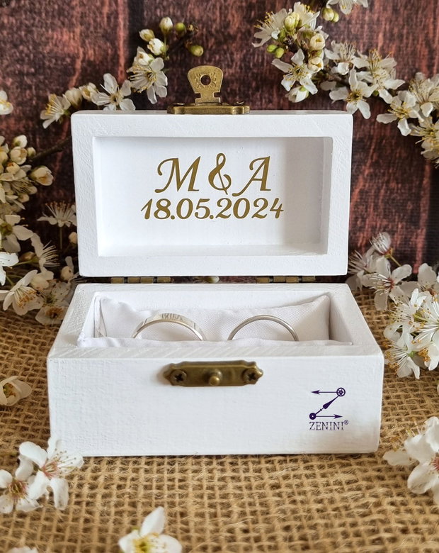 Cutie verighete We do, cutie verighete Mr&Mrs, cutie verighete The rings, cutie verighete eleganta, cutie verighete auriu, cutie cu mesaj, pernuta verighete
