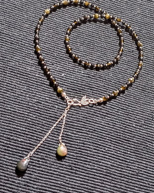Colier argint opal de foc etiopian negru briolete obsidian spinel negru lant inchidere frontala minimalist boho chic trendy - Transport gratuit