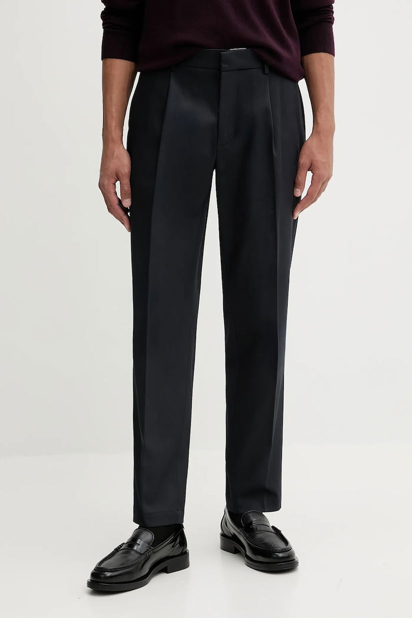 BARENA VENEZIA pantaloni de bumbac Pantalone Gazara culoarea albastru marin, mulata, PAU5256.2785