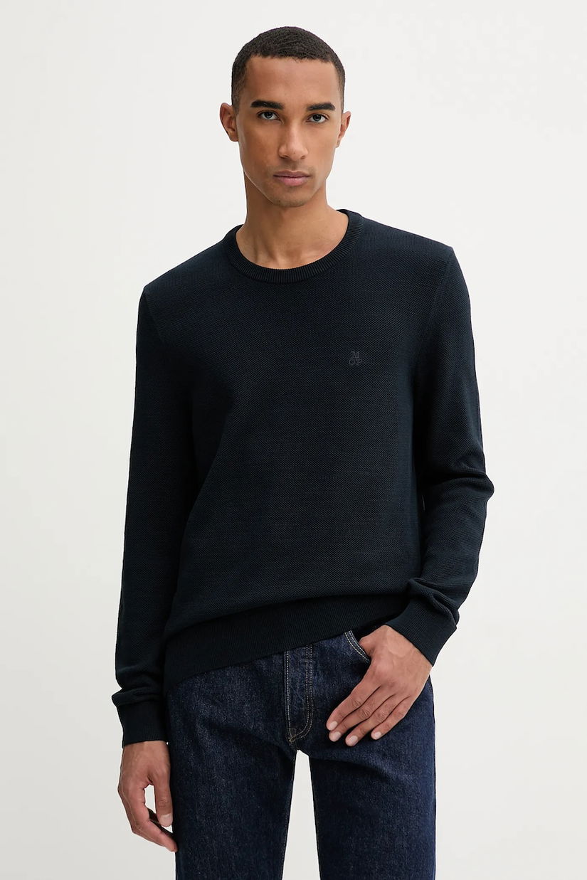 Marc O'Polo pulover de bumbac culoarea bleumarin, light, B21502360074
