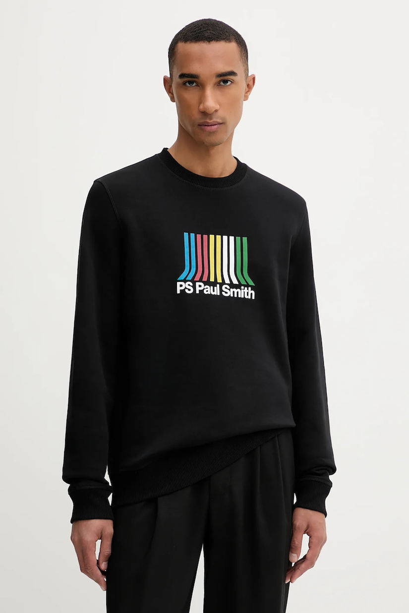 PS Paul Smith bluză culoarea negru, cu imprimeu, M2R-191Z-TP5408