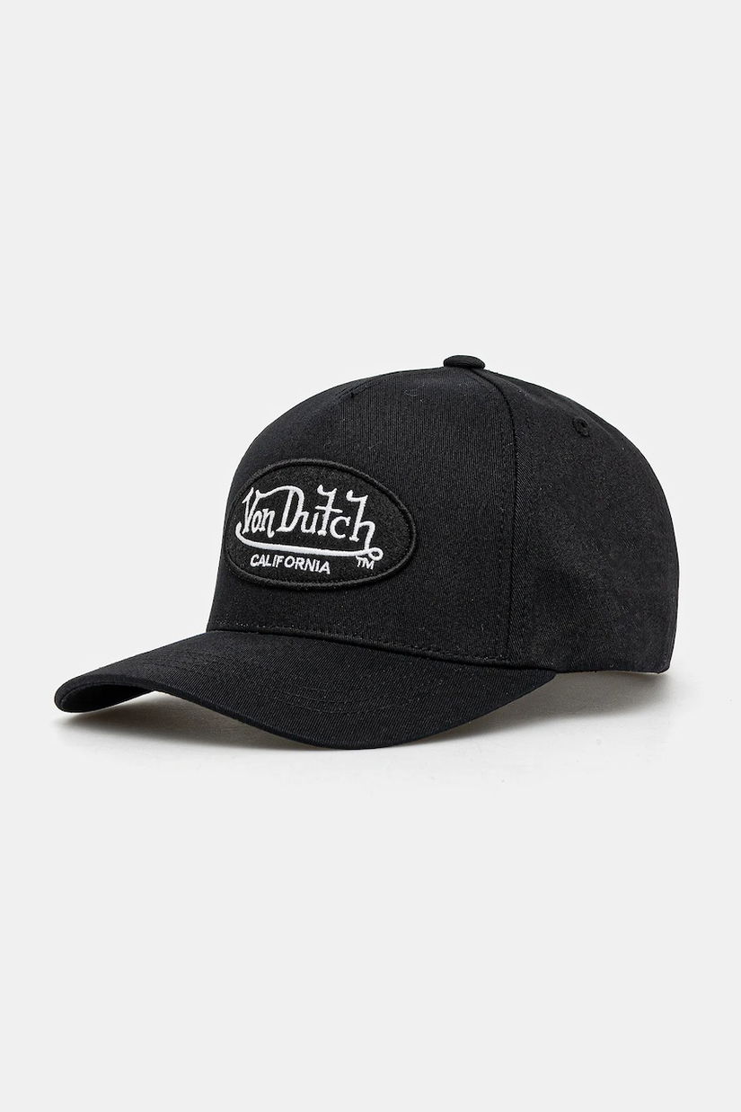 Von Dutch șapcă de baseball din bumbac culoarea negru, VD.0.CAS1.LOFB02