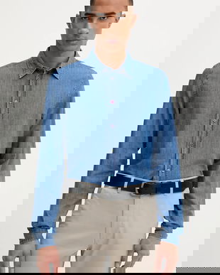 PS Paul Smith cămașă jeans cu guler clasic, slim, M2R-612P-T22096