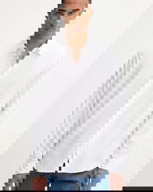 Marc O'Polo cămașă culoarea alb, cu guler clasic, regular, 528731442118