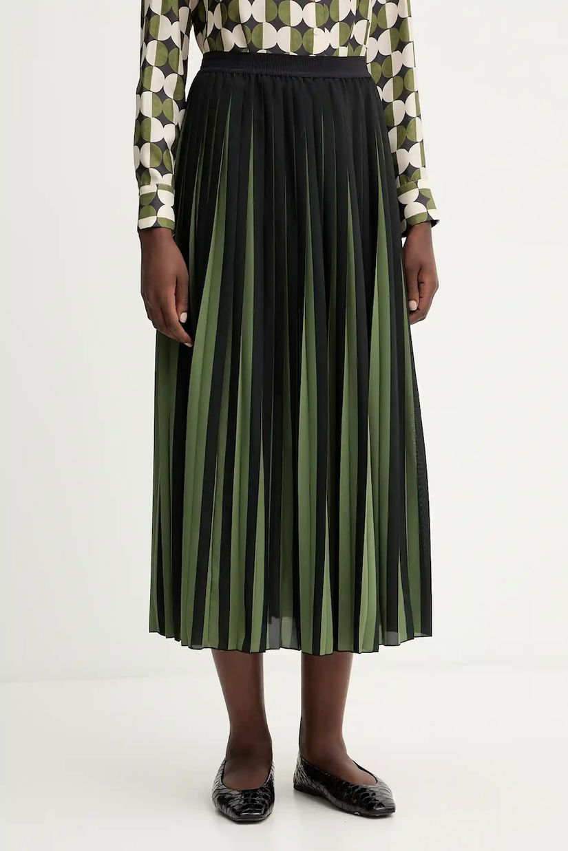 Weekend Max Mara fustă BORA culoarea verde, maxi, evazați, 2525106082600