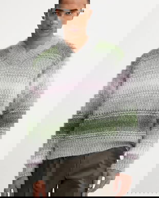 Kenzo pulover de lână culoarea gri, călduros, FF65PU7423CG