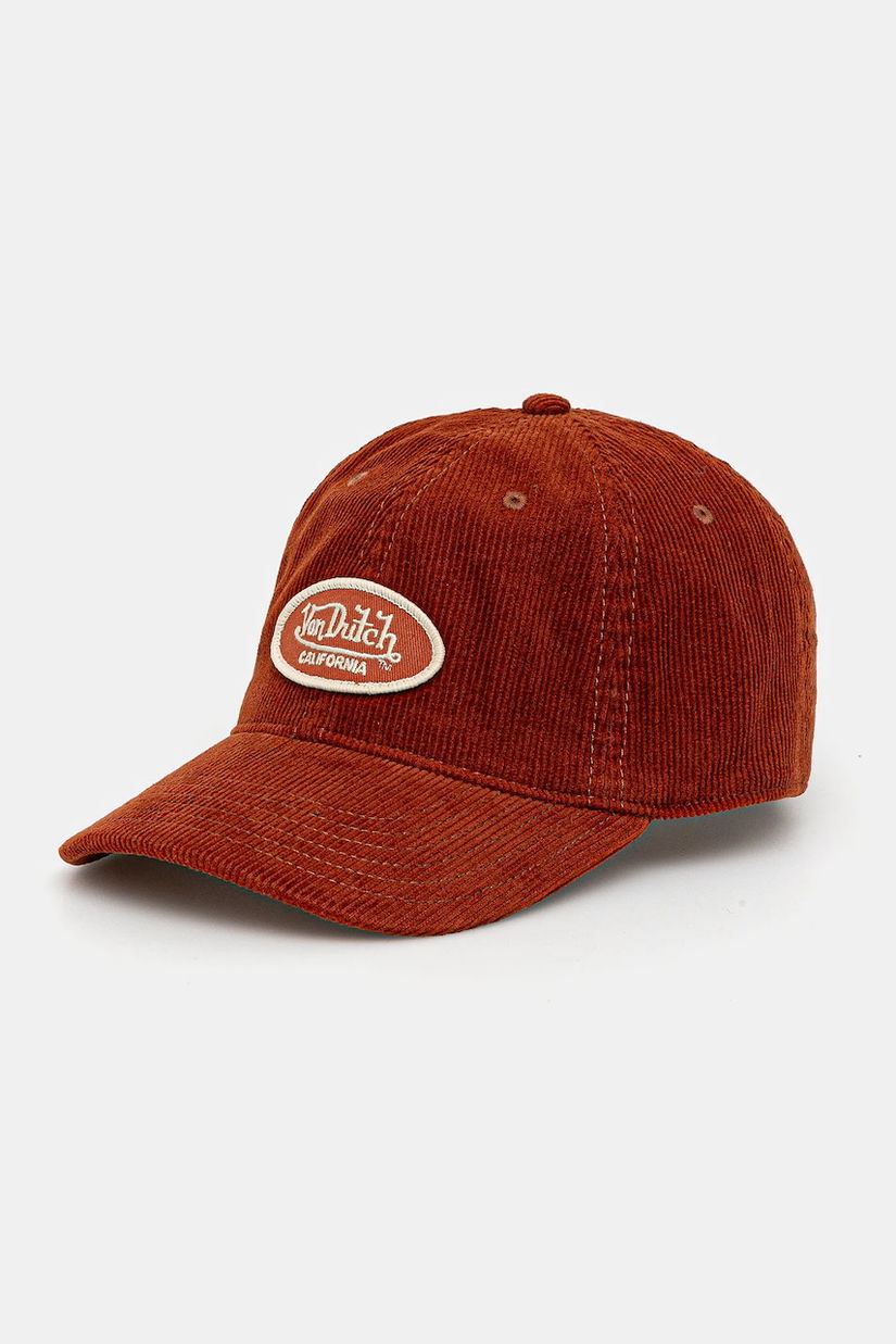 Von Dutch șapcă de baseball din bumbac culoarea maro, VD.1.CD.LOG