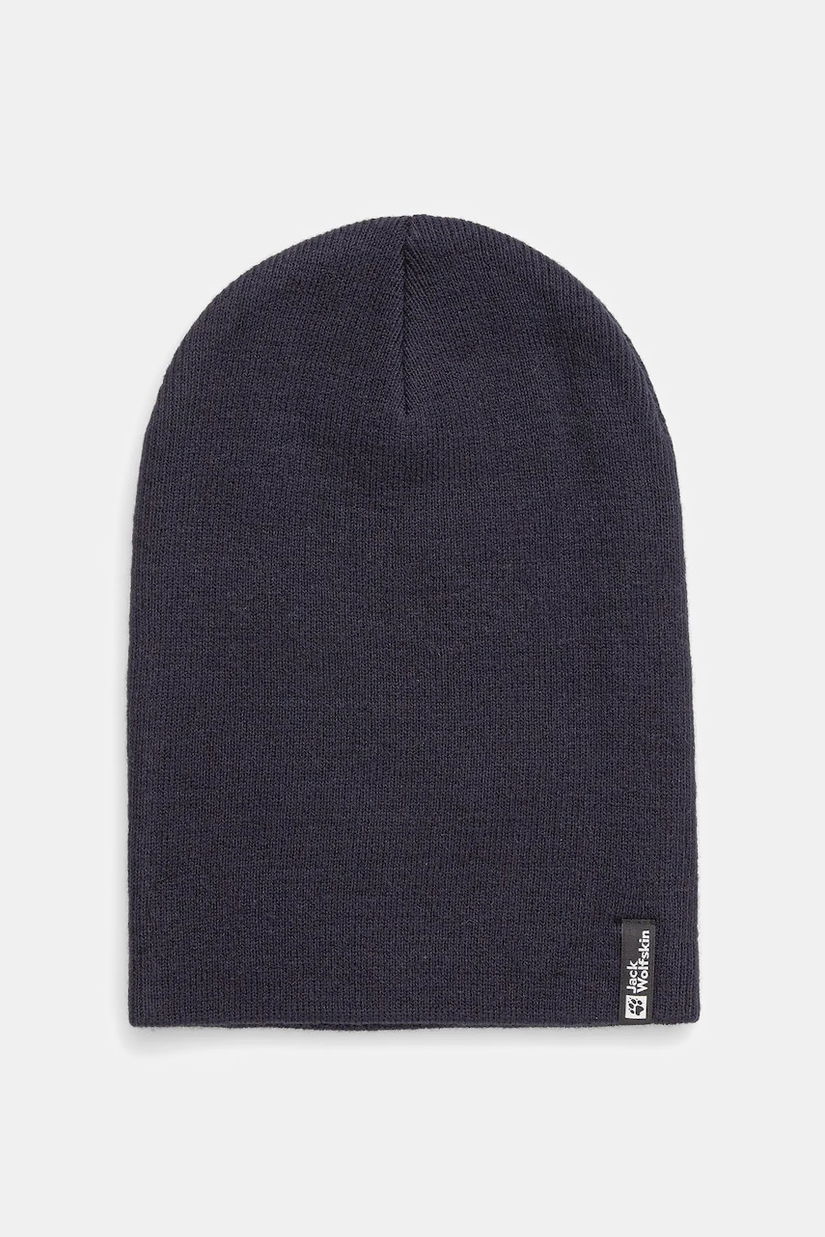 Jack Wolfskin căciulă culoarea bleumarin, din tricot gros, 1903892