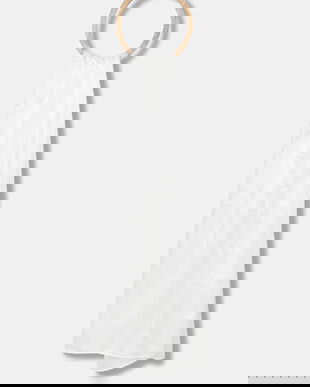 Answear.LAB sal de matase culoarea alb, neted