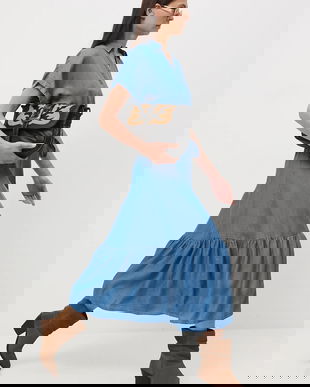 Medicine rochie midi, evazați