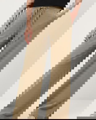 Medicine pantaloni de trening culoarea verde, lat, medium waist