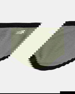 The North Face fular impletit Denali culoarea verde, uni, NF0A8884BO91