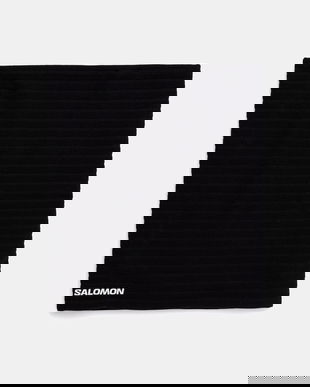 Salomon fular impletit culoarea negru, uni, LC2157500