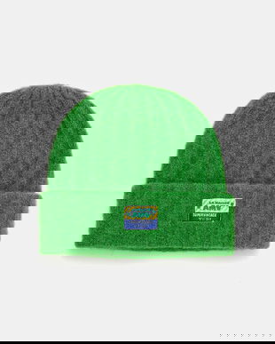 American Vintage căciulă de lână culoarea verde, VITO22A