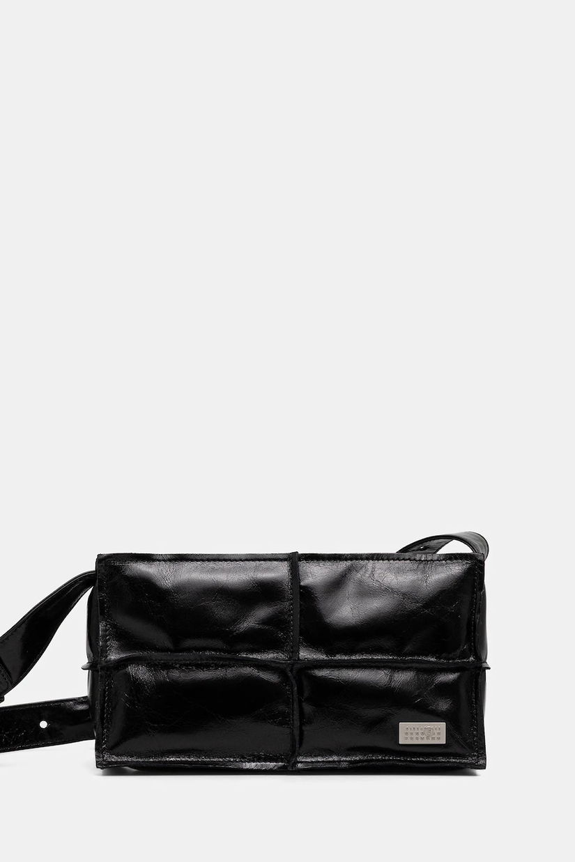 MM6 Maison Margiela poșetă de piele culoarea negru, SB5WD0031.P8490.T8013