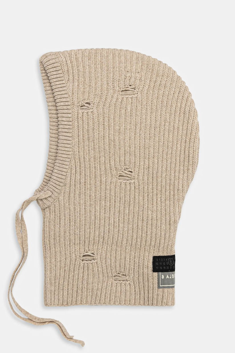 MM6 Maison Margiela cagulă de lână culoarea bej, S52TB0008.M13138.806M