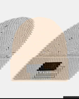 MM6 Maison Margiela căciulă de lână culoarea bej, SH0TB0001.M13138.806M