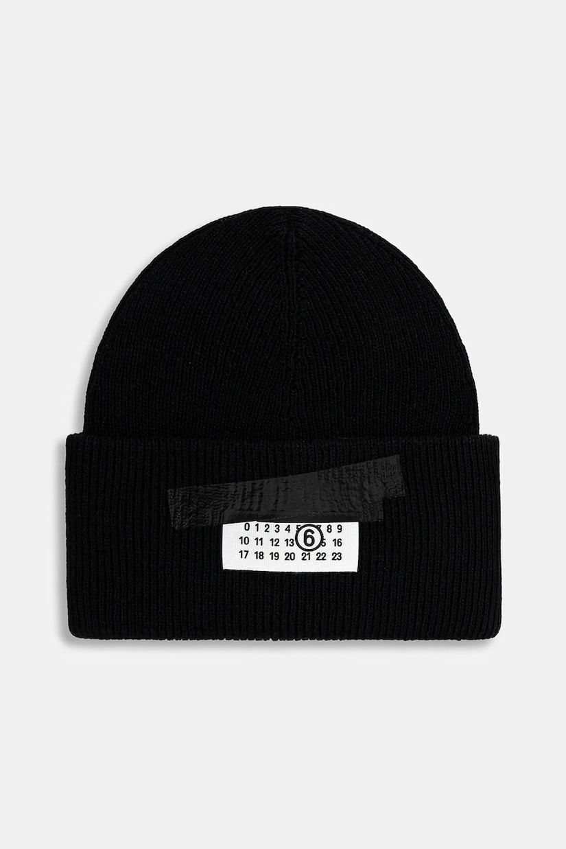 MM6 Maison Margiela căciulă de lână culoarea negru, SH2TB0003.M13168.900S