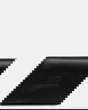 MM6 Maison Margiela husă din piele pentru carduri culoarea negru, SA5UI0026.P8622.T8013