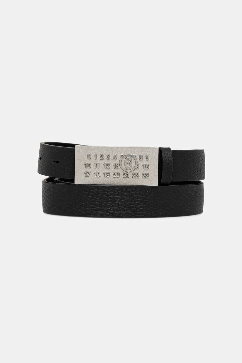 MM6 Maison Margiela curea de piele culoarea negru, SA6TP0010.P8326.T8013