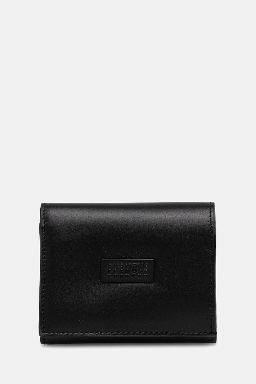 MM6 Maison Margiela portofel de piele culoarea negru, SA6UI0030.P8622.T8013