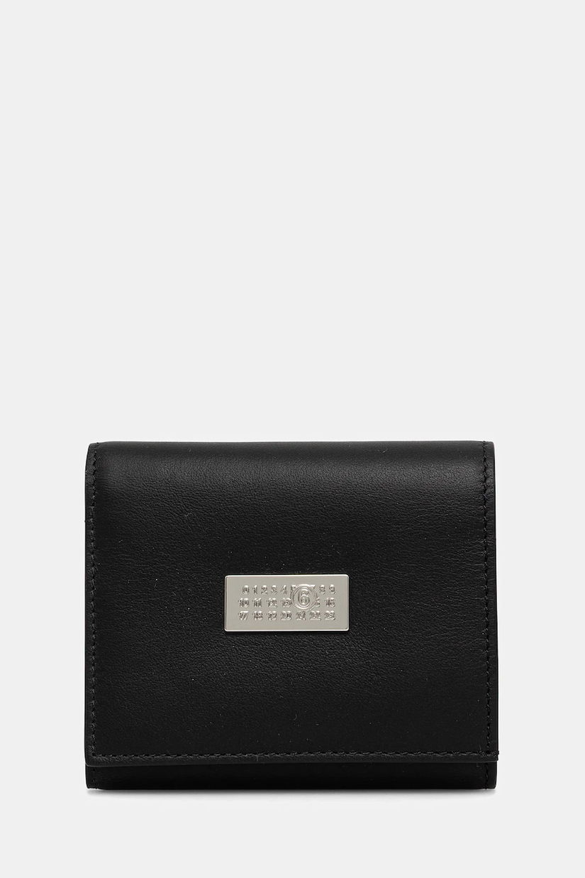 MM6 Maison Margiela portofel de piele culoarea negru, SA6UI0030.P8332.T8013