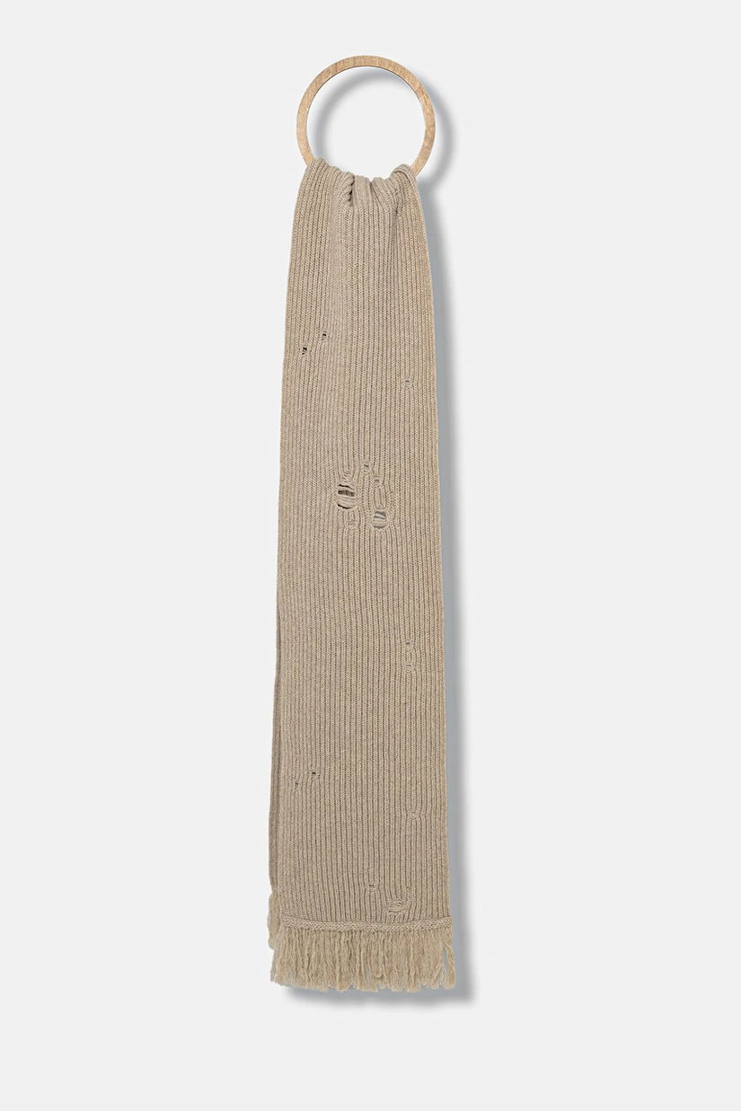MM6 Maison Margiela eșarfă de lână culoarea bej, uni, S52TE0056.M13138.806M