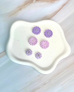 Set cercei din lut polimeric LAVENDER DREAMS #C0062