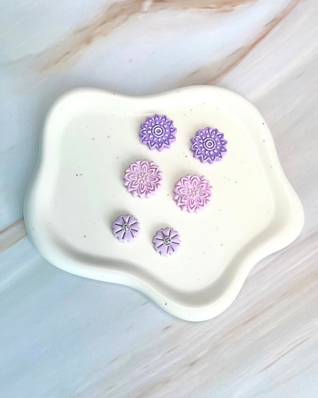 Set cercei din lut polimeric LAVENDER DREAMS #C0062