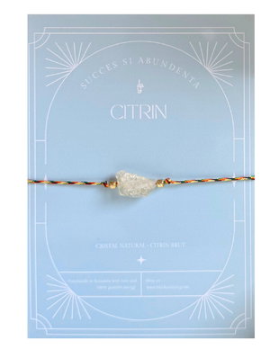 Bratara reglabila citrin cristal brut - succes