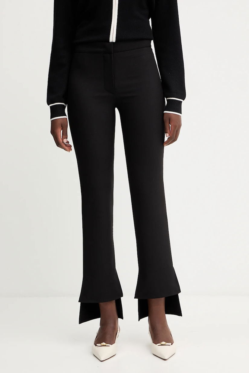 Simona Corsellini pantaloni culoarea negru, drept, medium waist, A25CPPA00701
