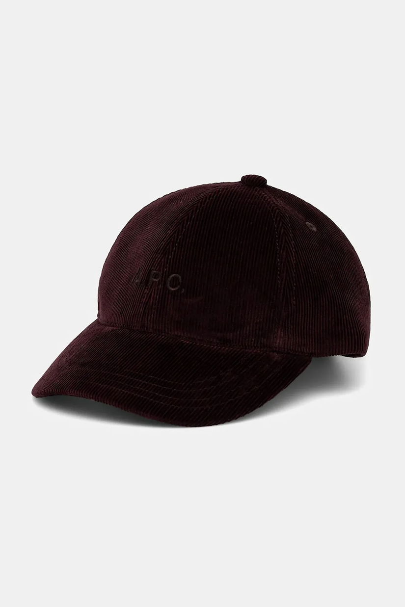 A.P.C. șapcă de baseball din bumbac casquette charlie culoarea maro, COHHO.M24069