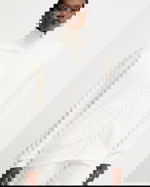 Ermanno Scervino LIFE hanorac din amestec de lână culoarea alb, cu imprimeu, D474M606LEM