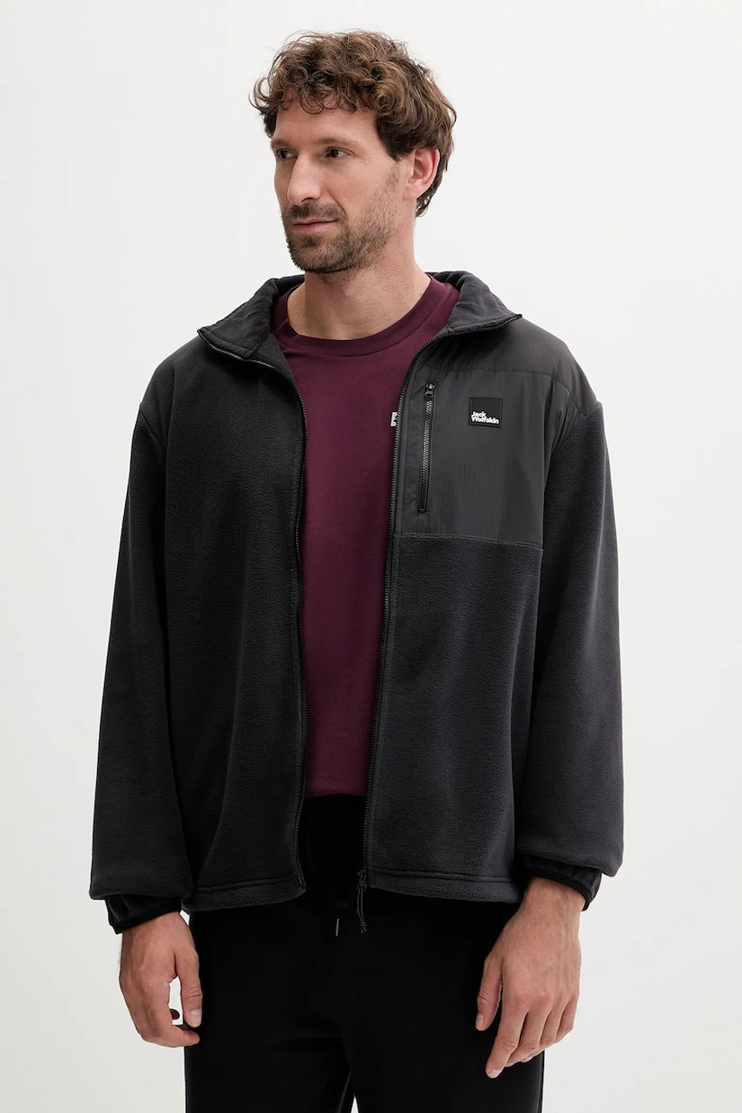 Jack Wolfskin bluză Sumetro culoarea bleumarin, uni, A64108