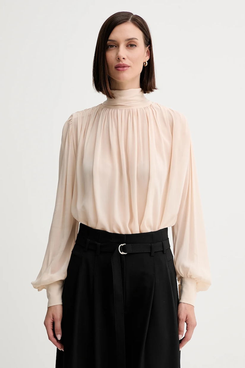 Marella bluză culoarea bej, uni, 2523116012200