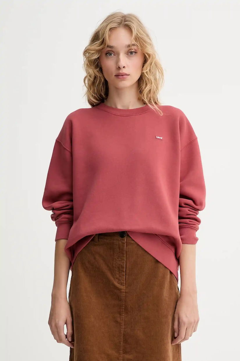 Levi's bluza culoarea portocaliu, neted, 002AJ