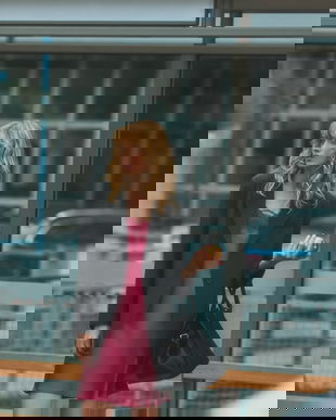 Answear.LAB rochie culoarea rosu, mini, drept