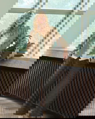 Answear.LAB pantaloni culoarea gri, lat, high waist