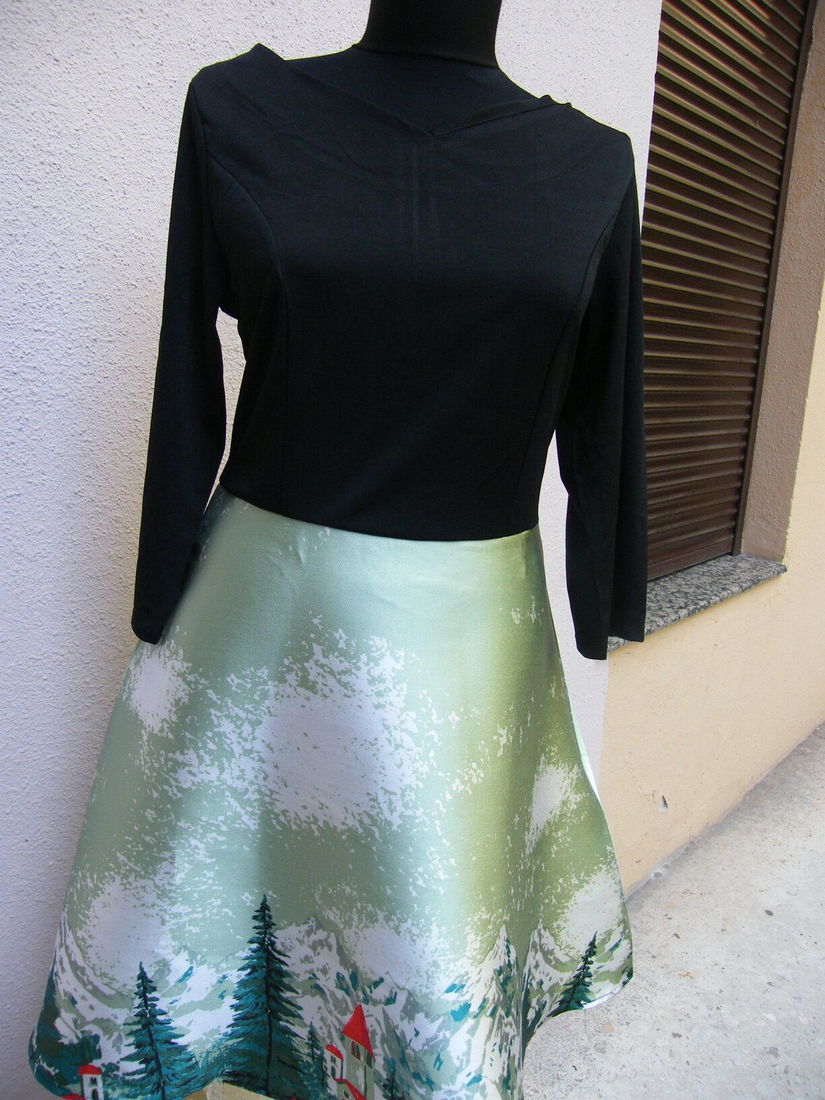 Rochie satin/jerse