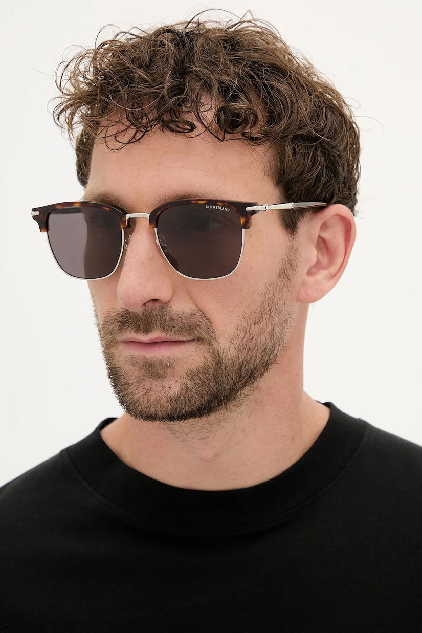 Montblanc ochelari de soare barbati, culoarea bordo, MB0242S