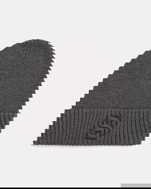 BOSS căciulă de lână culoarea gri, 50522444