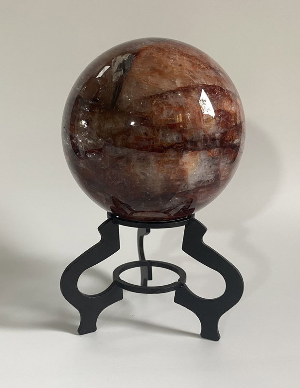 Cuart Hematoid Rosu - Sfera din piatra semipretioasa