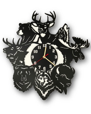 Ceas Personalizat pentru Vânător  Decor Animale din Pădure