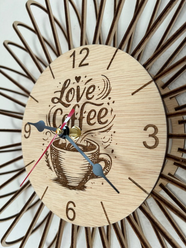 Ceas Perete Bucătărie cu Decor Ceașcă de Cafea Cadou Original
